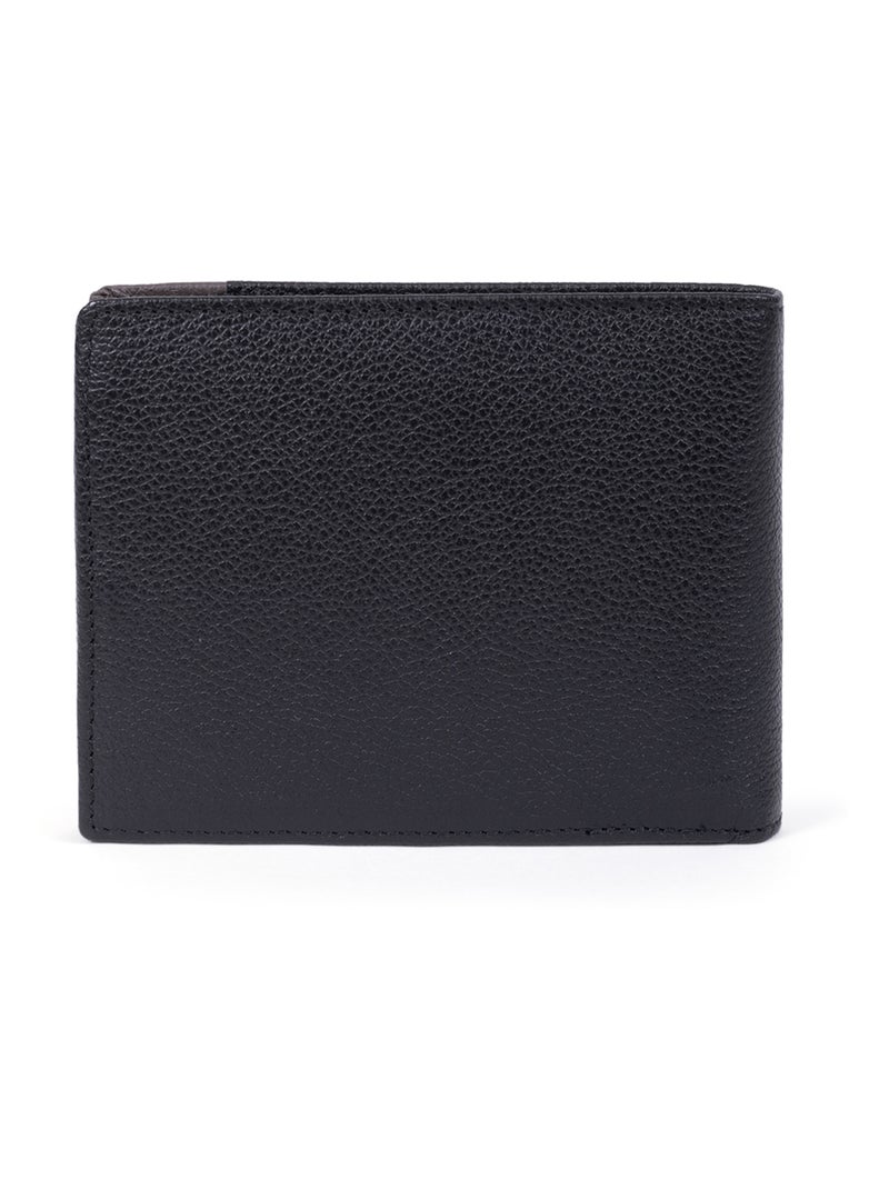 Portafoglio italiano - 2 scomparti - stop rfid - pelle duo hexagona Nero Grigio - Kiabi