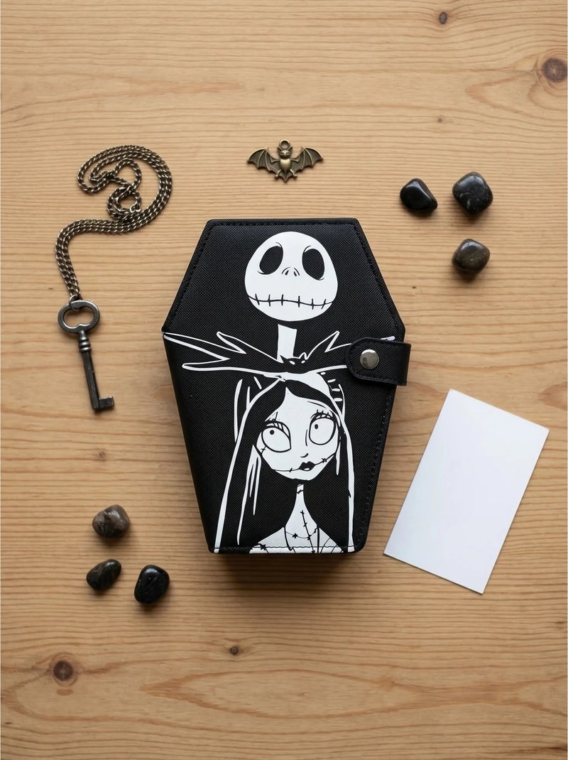 Portafoglio Jack e Sally similpelle Disney Nero - Kiabi