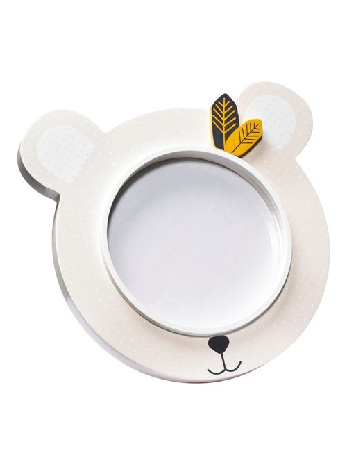 Portafoto orso 18x18 cm in legno - SAUTHON - Kiabi