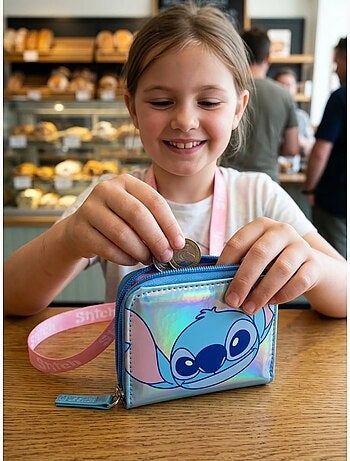 Portamonete irisato stitch disney