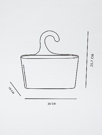 Portaoggetti per doccia con gancetto