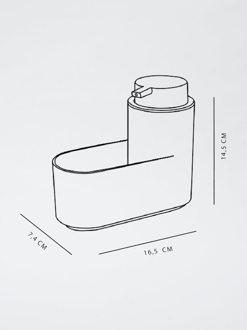 Portaspugna e dispenser di sapone nero - Kiabi
