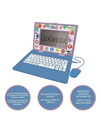 Portatile didattico bilingue Stitch con 170 attività (EN/FR)