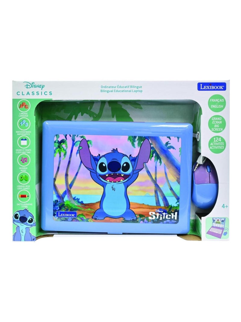 Portatile didattico parlante bilingue Stitch 124 attività in francese e inglese Viola - Kiabi