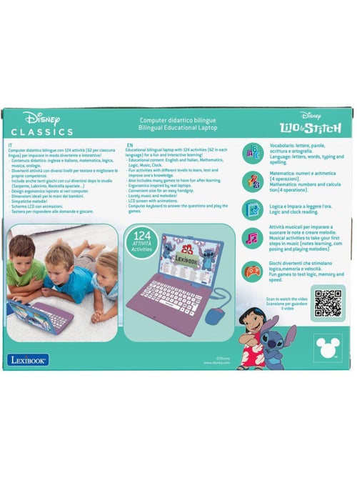 Portatile didattico parlante bilingue stitch 124 attività in inglese e italiano - Kiabi