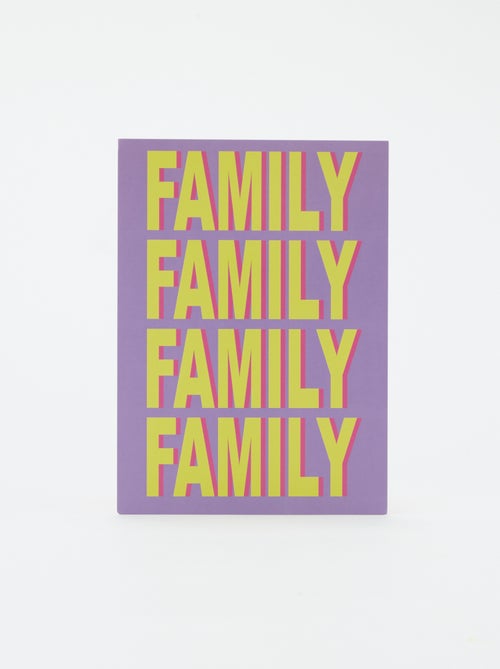 Poster 'Family' 13 x 18 cm - Kiabi Home - Kiabi