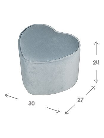 Pouf a cuore in velluto morbido per bambini – ROBA "Lil Sofa