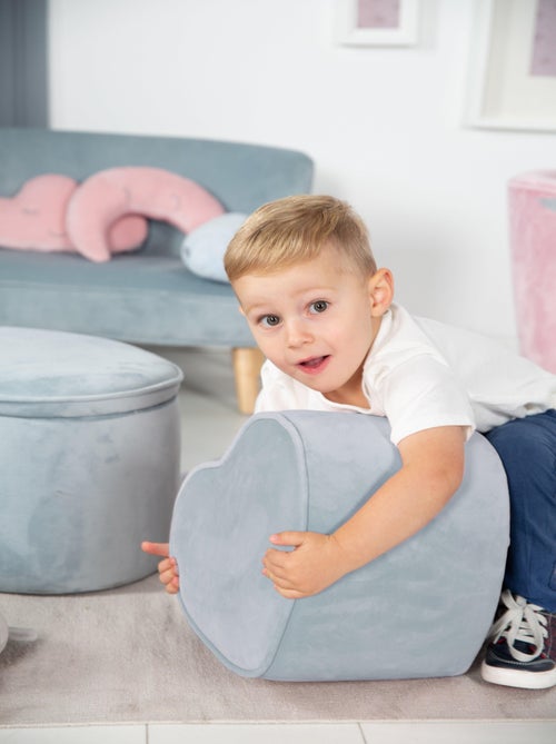 Pouf a cuore in velluto morbido per bambini – ROBA "Lil Sofa" - Kiabi
