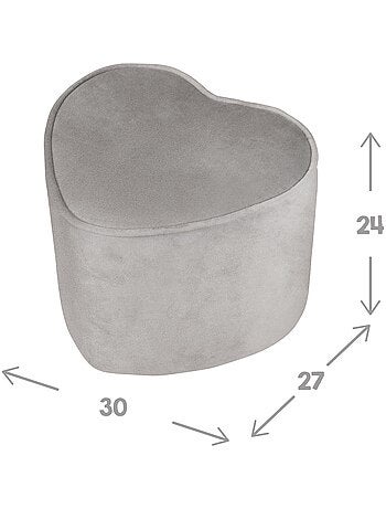 Pouf a cuore in velluto morbido per bambini – ROBA "Lil Sofa