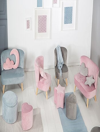 Pouf a cuore in velluto morbido per bambini – ROBA "Lil Sofa