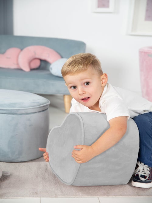 Pouf a cuore in velluto morbido per bambini – ROBA "Lil Sofa" - Kiabi