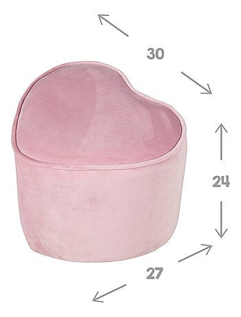 Pouf a cuore in velluto morbido per bambini – ROBA "Lil Sofa