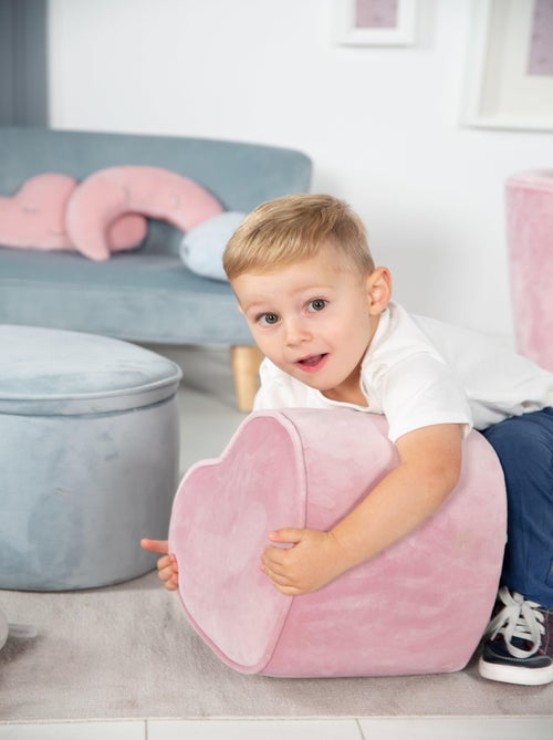 Pouf a cuore in velluto morbido per bambini – ROBA "Lil Sofa" - Kiabi