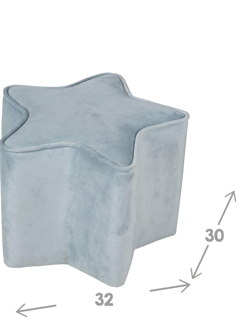 Pouf a stella in velluto morbido per bambini – ROBA "Lil Sofa" Blu chiaro - Kiabi