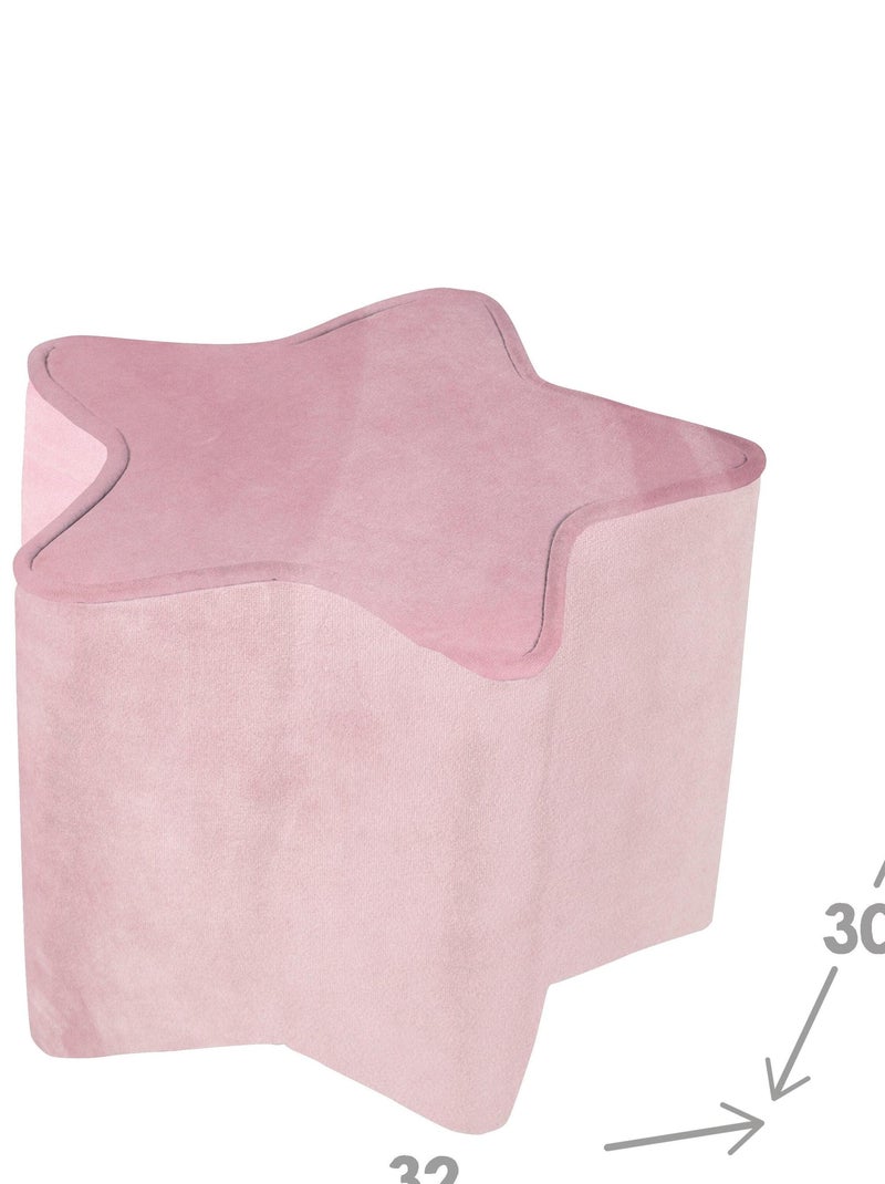 Pouf a stella in velluto morbido per bambini – ROBA "Lil Sofa" Rosa - Kiabi