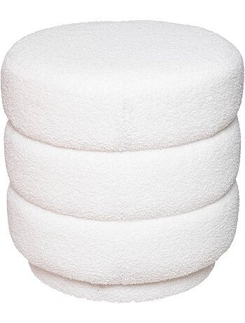 Pouf bouclette sinan bianco