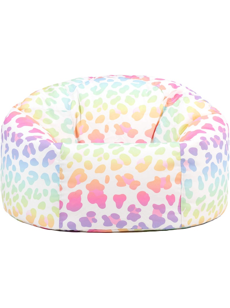 Pouf classico grande per bambini da interno ed esterno con stampa divertente - icon Viola/Rosa - Kiabi