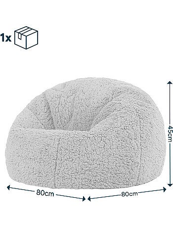Pouf classico grande per bambini in morbido tessuto effetto peluche -icon