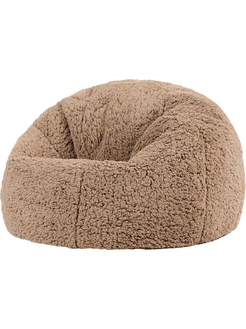 Pouf classico grande per bambini in morbido tessuto effetto peluche -icon - Kiabi