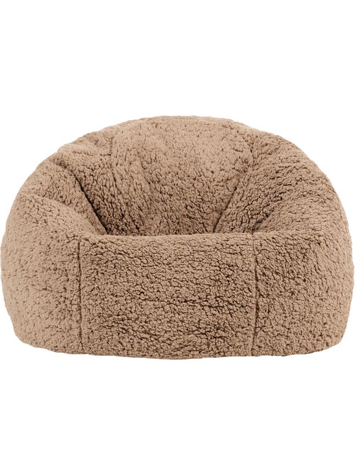 Pouf classico grande per bambini in morbido tessuto effetto peluche -icon - Kiabi