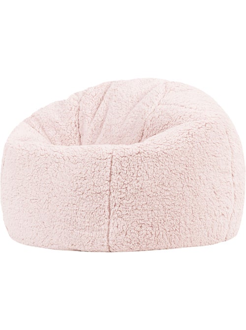 Pouf classico grande per bambini in morbido tessuto effetto peluche -icon - Kiabi