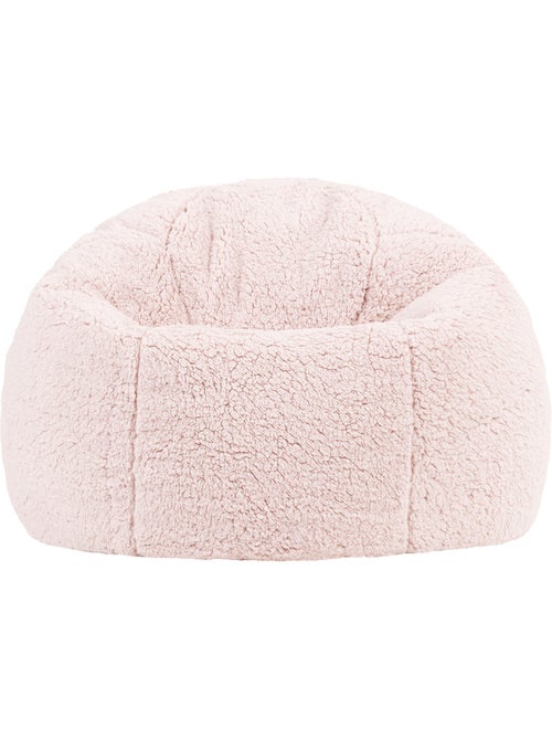 Pouf classico grande per bambini in morbido tessuto effetto peluche -icon - Kiabi
