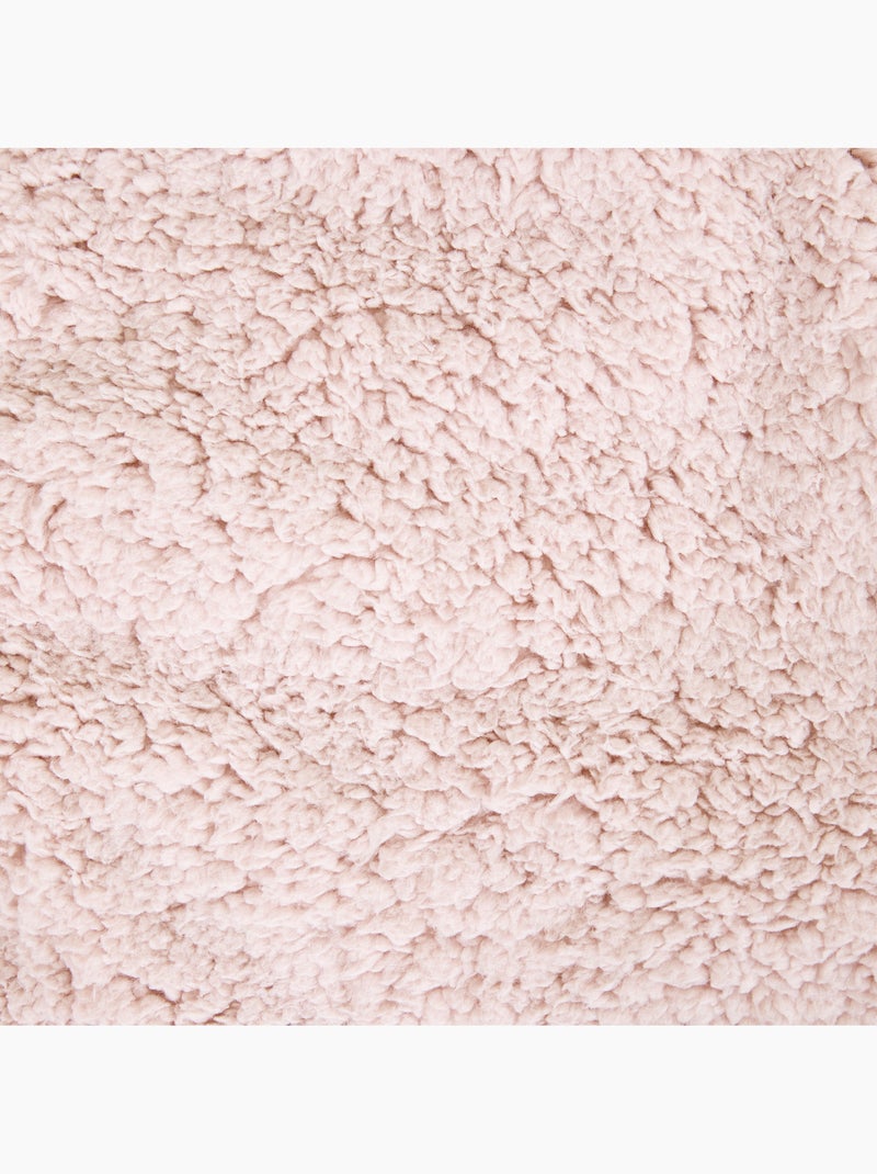 Pouf classico grande per bambini in morbido tessuto effetto peluche -icon Rosa chiaro - Kiabi