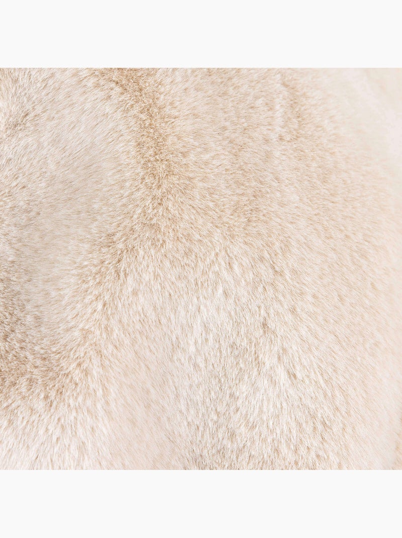 Pouf classico per bambini in pelliccia sintetica - icon Beige - Kiabi