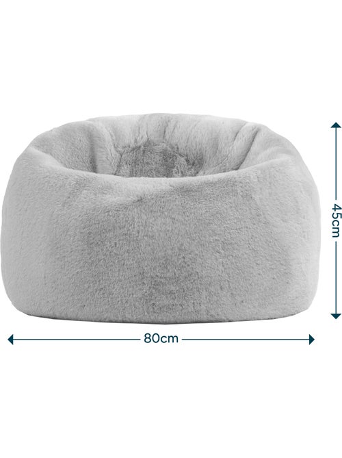 Pouf classico per bambini in pelliccia sintetica - icon - Kiabi
