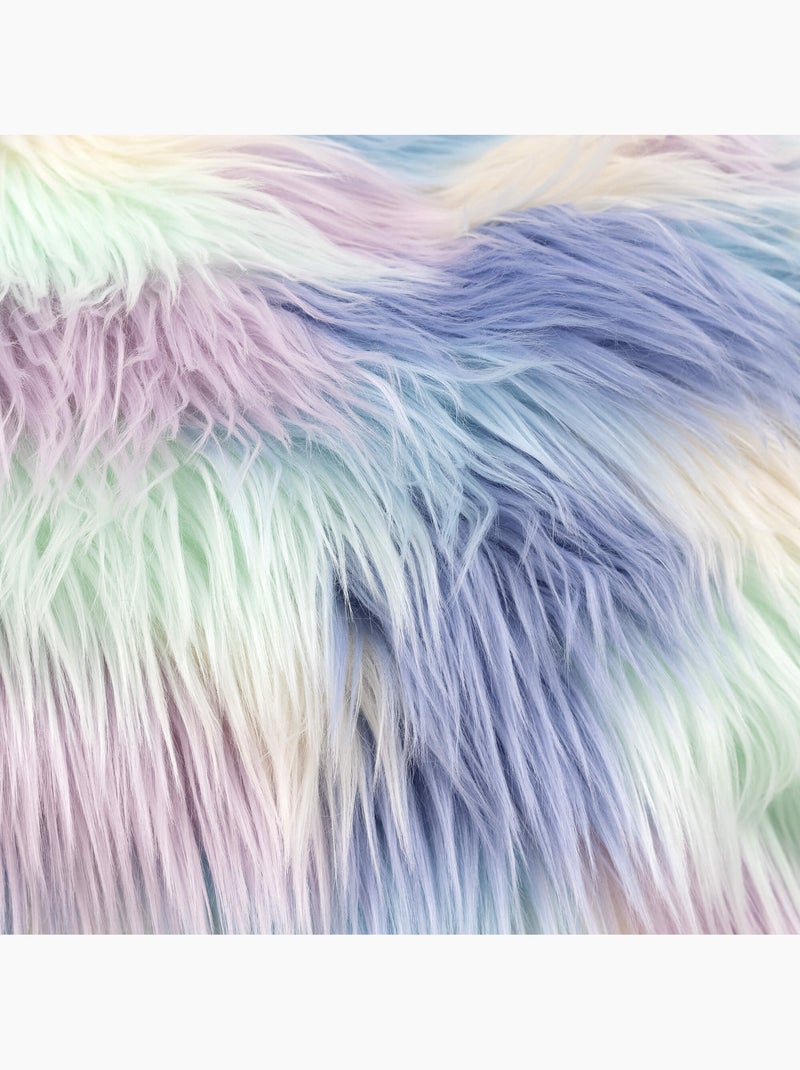 Pouf classico per bambini in pelliccia sintetica - icon Blu Rosa Bianco - Kiabi