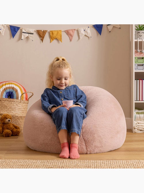 Pouf classico per bambini in pelliccia sintetica - icon - Kiabi
