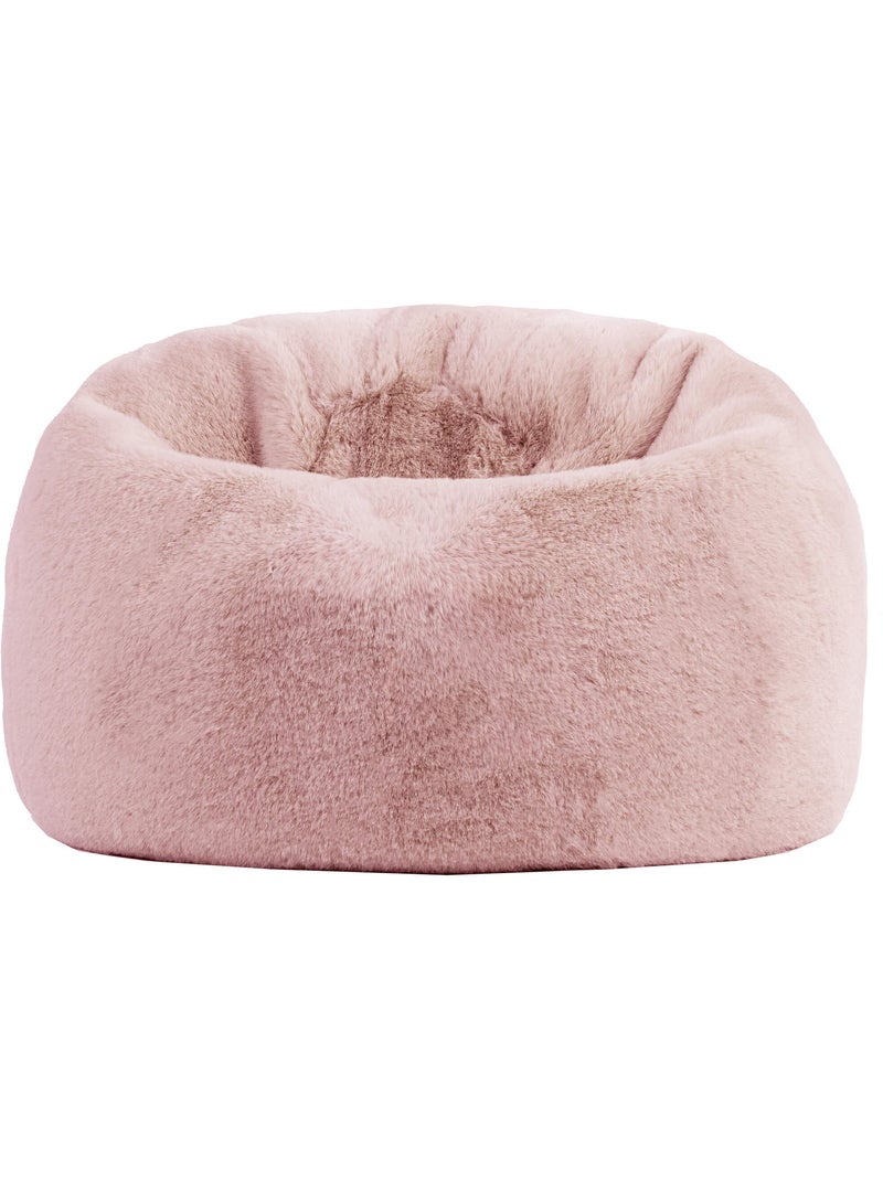Pouf classico per bambini in pelliccia sintetica - icon Rosa chiaro - Kiabi