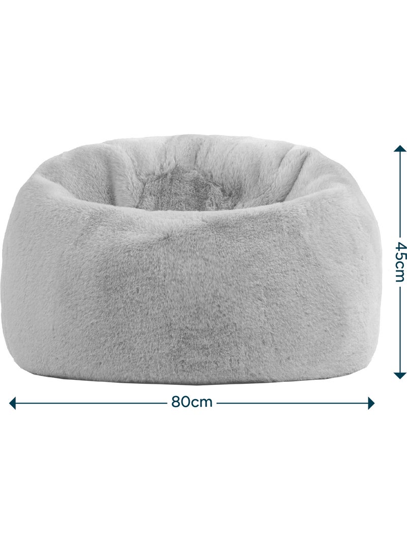Pouf classico per bambini in pelliccia sintetica - icon Rosa chiaro - Kiabi