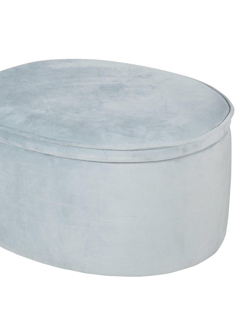 Pouf contenitore ovale in velluto – ROBA "Lil Sofa" Blu chiaro - Kiabi