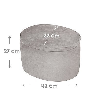 Pouf contenitore ovale in velluto – ROBA "Lil Sofa
