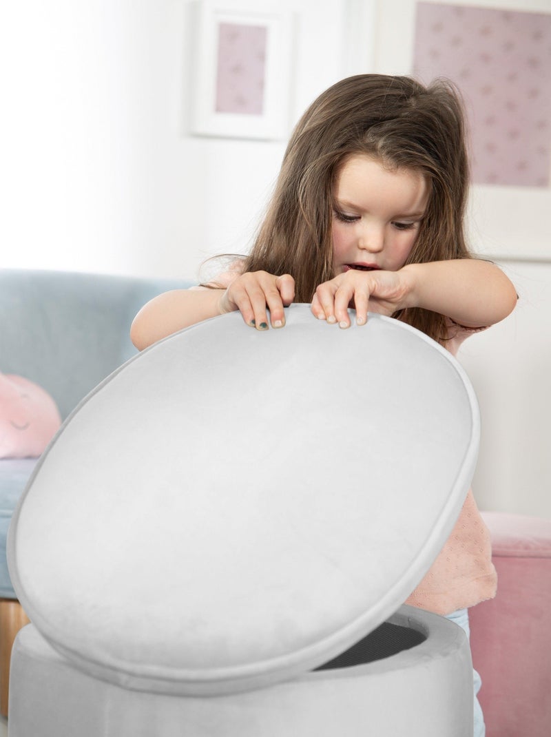 Pouf contenitore ovale in velluto – ROBA "Lil Sofa" Grigio - Kiabi