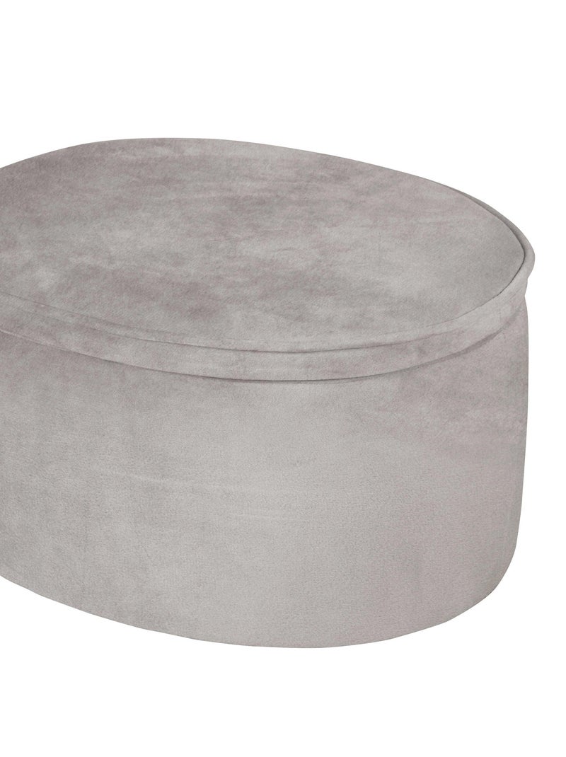Pouf contenitore ovale in velluto – ROBA "Lil Sofa" Grigio - Kiabi