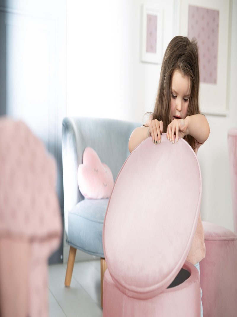 Pouf contenitore ovale in velluto – ROBA "Lil Sofa" Rosa - Kiabi