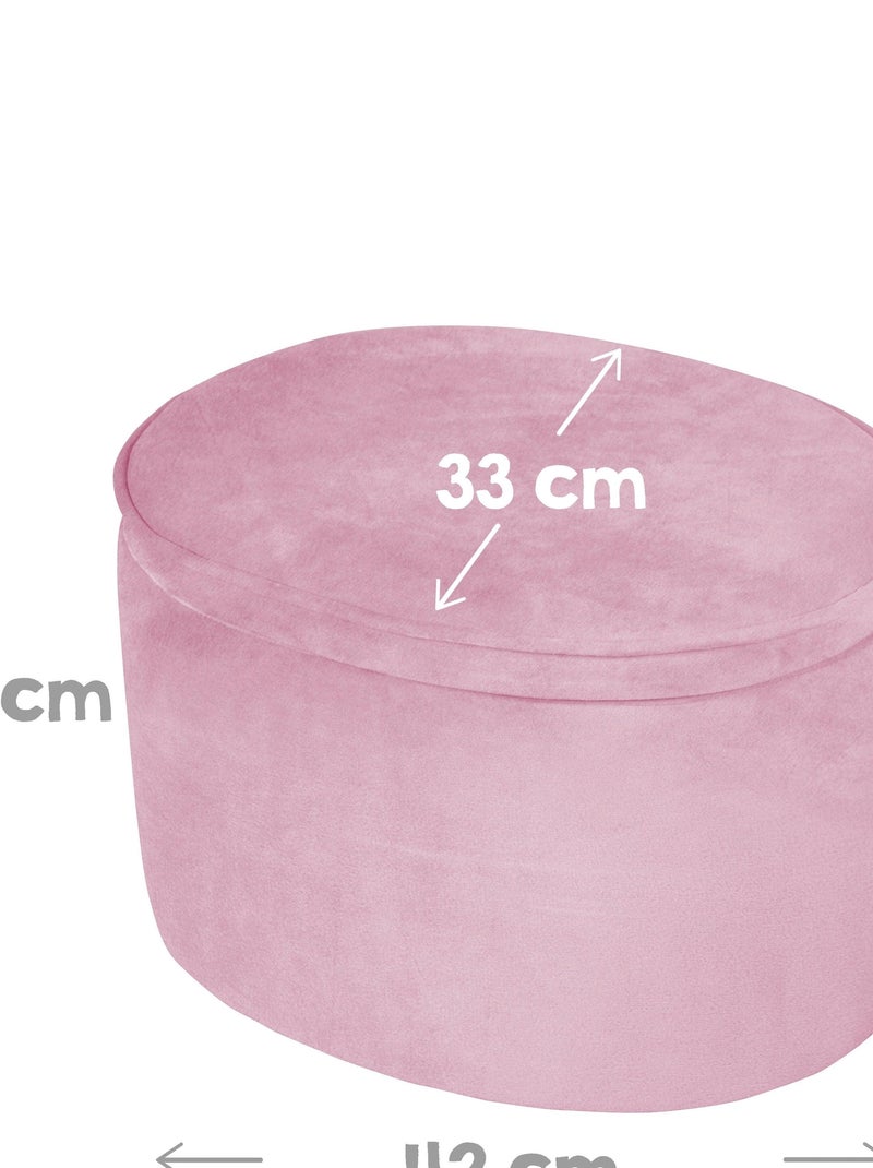 Pouf contenitore ovale in velluto – ROBA "Lil Sofa" Rosa - Kiabi