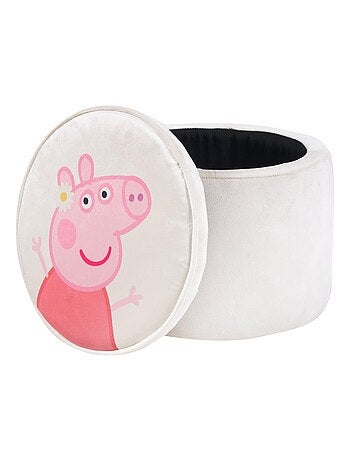 Pouf contenitore rotondo in velluto "Roba Peppa Pig