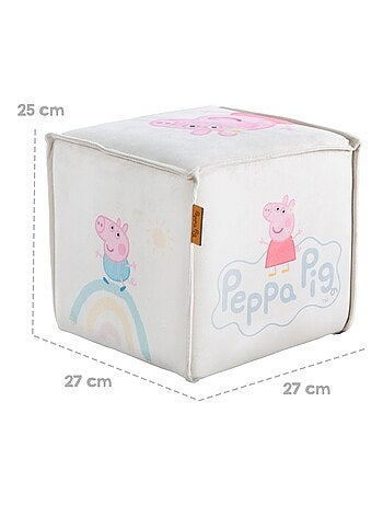 Pouf cubo in velluto morbido per bambini "Roba Peppa Pig