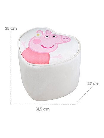 Pouf cuore in velluto morbido per bambini "Roba Peppa Pig