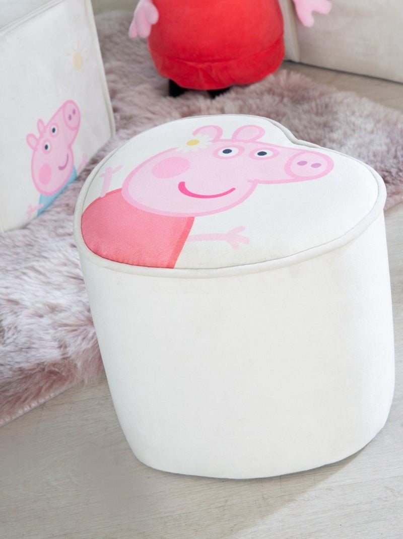 Pouf cuore in velluto morbido per bambini "Roba Peppa Pig" Beige - Kiabi