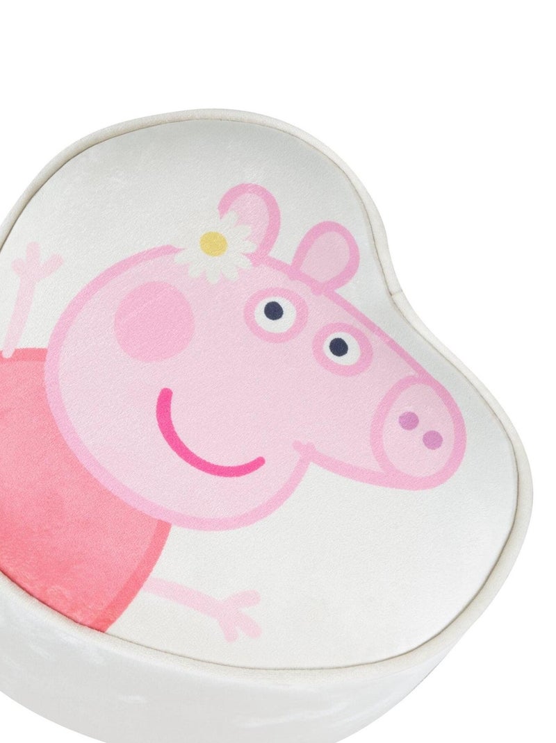 Pouf cuore in velluto morbido per bambini "Roba Peppa Pig" Beige - Kiabi