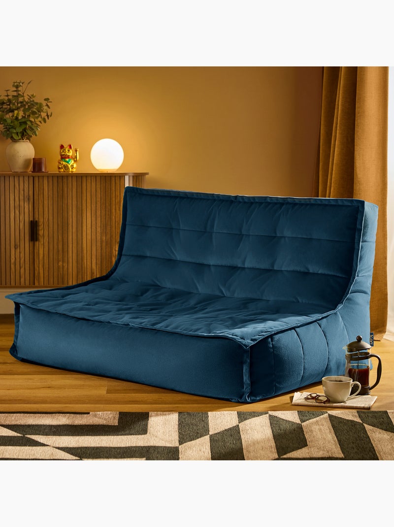 Pouf divano da pavimento kota in velluto opaco - icon Blu marino - Kiabi