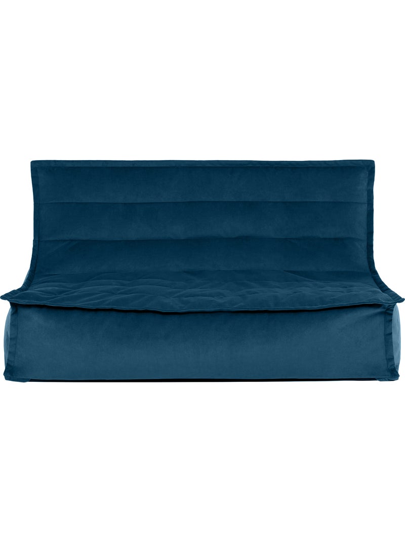 Pouf divano da pavimento kota in velluto opaco - icon Blu marino - Kiabi