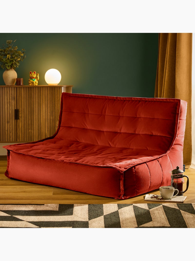 Pouf divano da pavimento kota in velluto opaco - icon Terracotta - Kiabi
