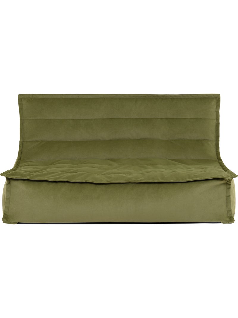 Pouf divano da pavimento kota in velluto opaco - icon Verde oliva - Kiabi