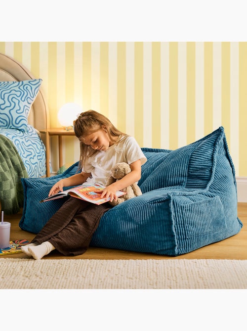 Pouf divano per bambini a 2 posti in velluto a coste - icon - Kiabi
