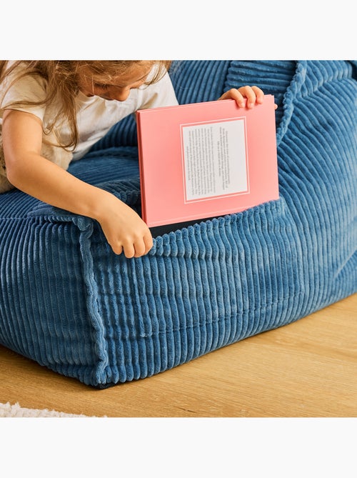 Pouf divano per bambini a 2 posti in velluto a coste - icon - Kiabi